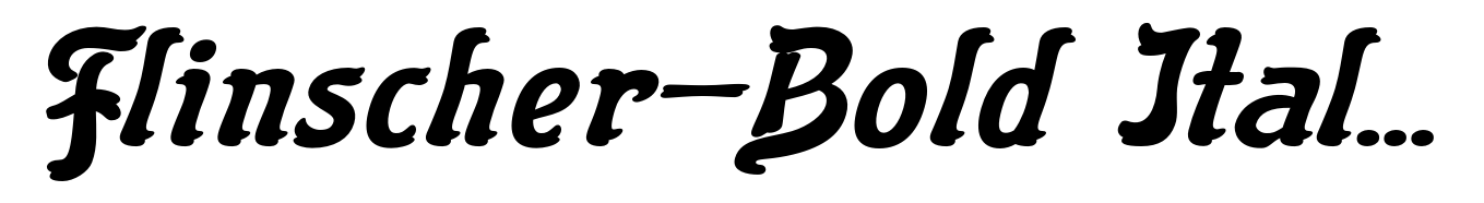Flinscher-Bold Italic